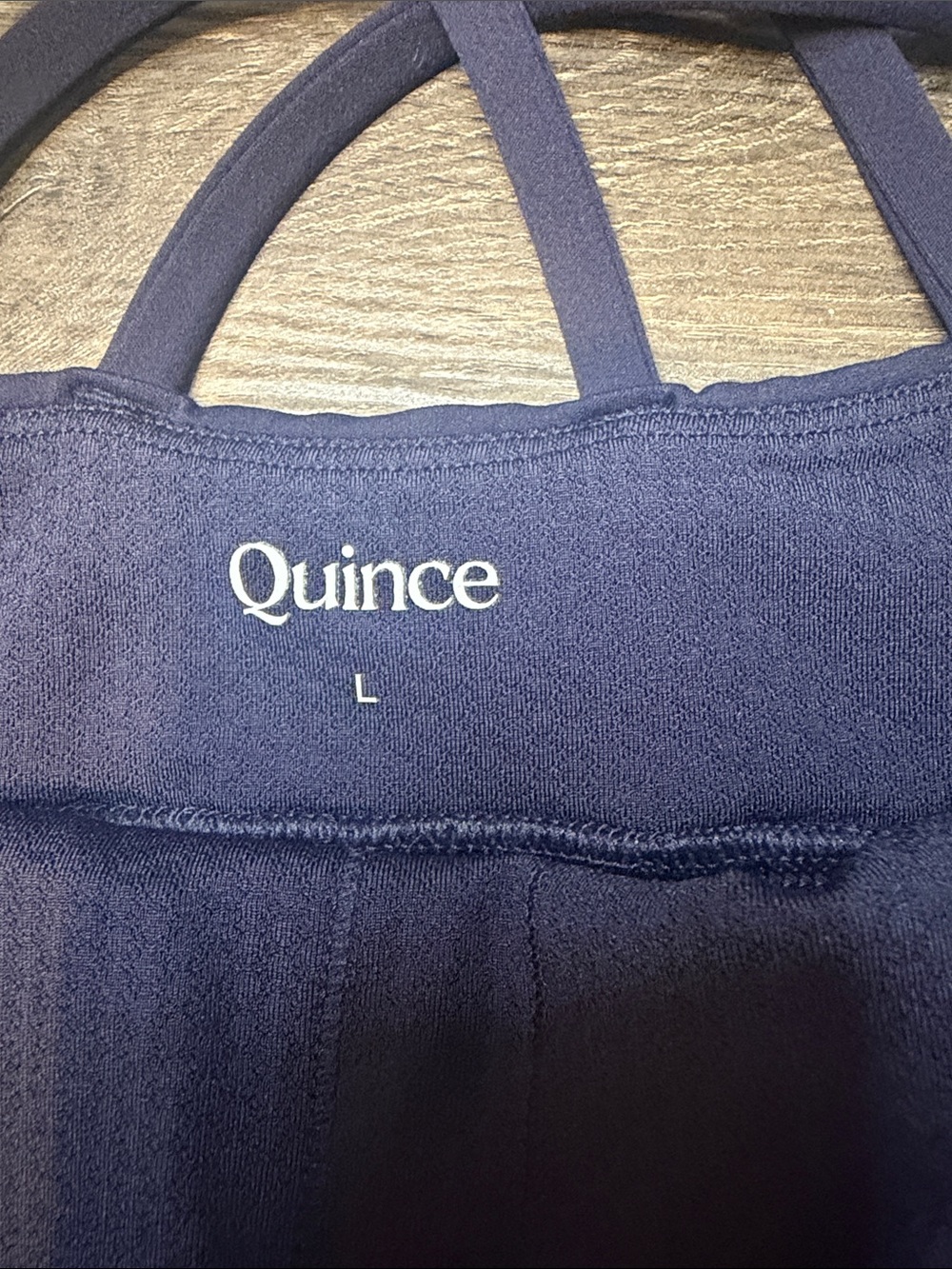 Quince Deep Navy Power-Up Long Line Strappy Sports Bra - Picture 4 of 5